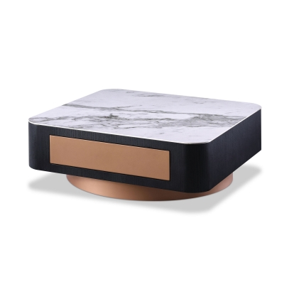 Modrest Peak Modern Black Oak Coffee Table Black Coffee Table 76934 VGHB350E