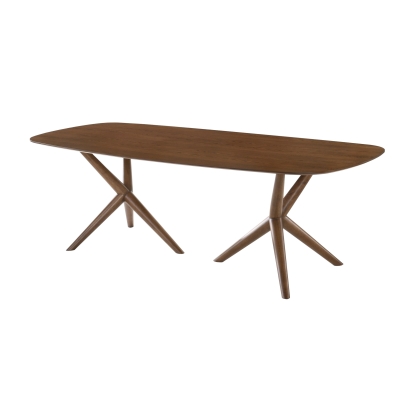 Modrest Utah Modern Walnut Rectangular Dining Table Brown Dining Table 76937 VGMAMIT-8107