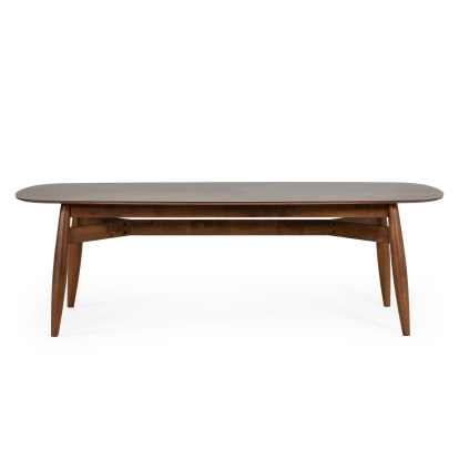 Modrest Ackley Modern Walnut Rectangular Dining Table Brown Dining Table 76939 VGMAMIT-8117