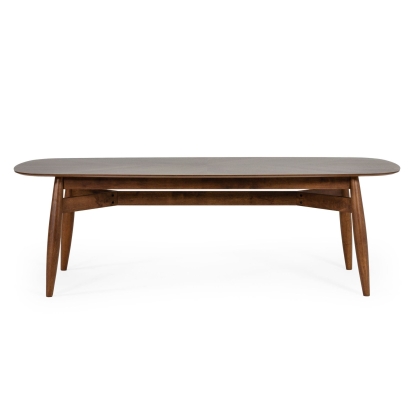 Modrest Ackley Modern Walnut Rectangular Dining Table Brown Dining Table 76939 VGMAMIT-8117