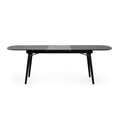 Modrest Addax Modern Black Extendable Dining Table Black Dining Table 76942 VGMAMIT-8109