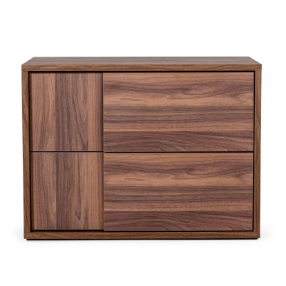 Nova Domus Asus Italian Modern Walnut Nightstand Walnut Nightstand 77007 VGACASUS-NS-WAL