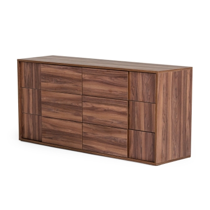 Nova Domus Asus Italian Modern Walnut Dresser Walnut Dresser 77008 VGACASUS-DRS-WAL