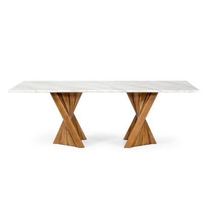 LA Furniture Cadence Modern Walnut & Marble Dining Table VGCSDT-1571-MRB Contemporary Style by Vig Furnitrue Number 77203 Catch Home Goods