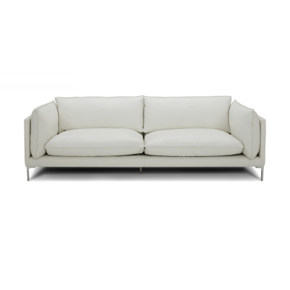 Divani Casa Harvest Modern White Full Leather Sofa White Sofa 77218 VGKKKF2627-L2927-SOFA