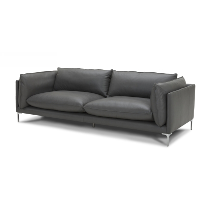 Divani Casa Harvest Modern Grey Full Leather Sofa Grey Sofa 77219 VGKKKF2627-L2925-SOFA