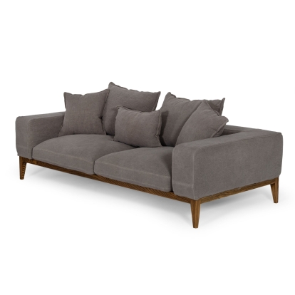 Divani Casa Corina Modern Grey Fabric Sofa Grey Sofa 77271 VGUIMY694