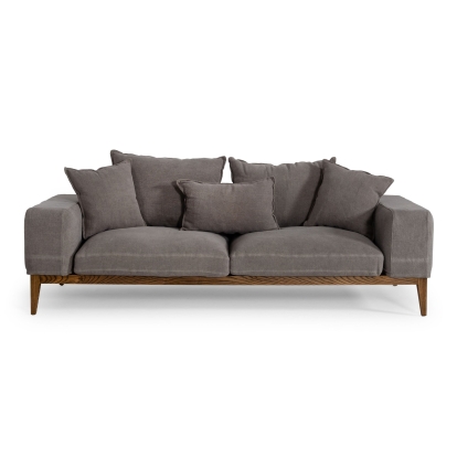 Divani Casa Corina Modern Grey Fabric Sofa Grey Sofa 77271 VGUIMY694