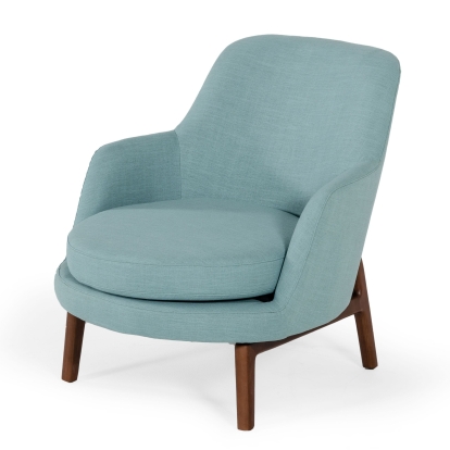 Modrest Metzler Modern Mint Green Fabric Accent Chair  Green Lounge Chair 77281 VGUIMY465-GRN
