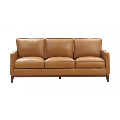 Divani Casa Naylor Modern Brown Italian Leather Split Sofa Brown Sofa 77299 VGCA6394-BRN-S