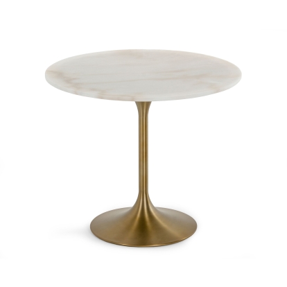 Modrest Collins Glam White Marble & Gold Dining Table White Dining Table 77373 VGGMM-DT-1089