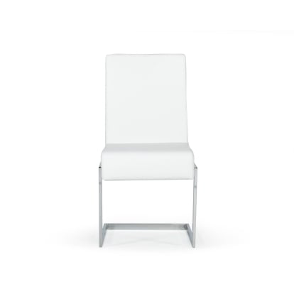 LA Furniture Batavia Modern White & Stainless Steel Dining Chair (Set of 2) VGEWF3131BK-WHT Contemporary Style by Vig Furnitrue Number 77446Z Catch Home Goods