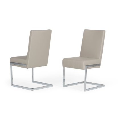 Modrest Batavia Modern Grey Dining Chair (Set of 2) Grey Dining Chair 77447Z VGEWF3131BL-GRY