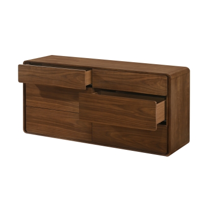 Modrest Dustin Modern Walnut Dresser Walnut Dresser 77544 VGMABR-99-DRS