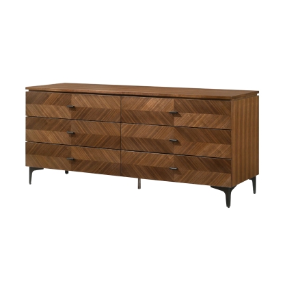 Modrest Paula Mid-Century Walnut Dresser Walnut Dresser 77566 VGMABR-103-DR