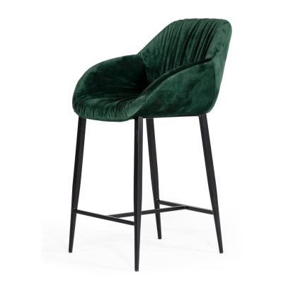 Modrest Katrina Modern Green Fabric Bar Stool Green Bar Stool 77705 VGEUMC-9389CH-BS