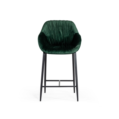 Modrest Katrina Modern Green Fabric Bar Stool Green Bar Stool 77705 VGEUMC-9389CH-BS