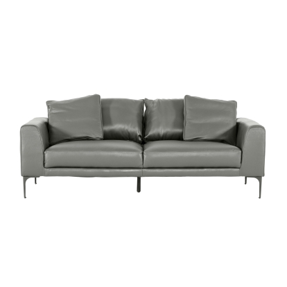 Divani Casa Jacoba Modern Dark Grey Leather Sofa Grey Sofa 77730 VGKKKF2620-DKGRY-S-3