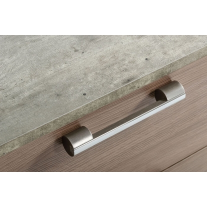 Nova Domus Boston Modern Brown Oak & Brushed Stainless Steel Dresser Brown Dresser 77849 VGANBOSTON-DRS