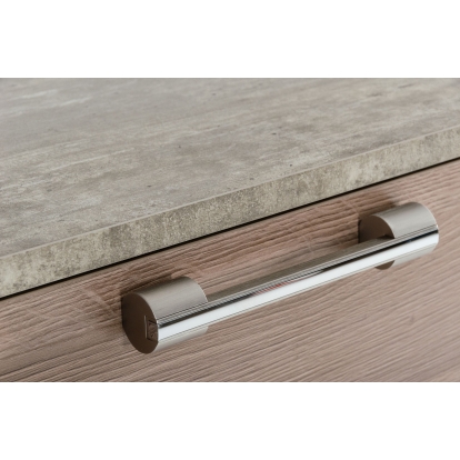 LA Furniture Boston Modern Brown Oak & Brushed Stainless Steel Chest VGANBOSTON-CHEST Contemporary Style by Vig Furnitrue Number 77850 Catch Home Goods