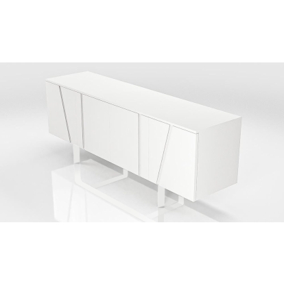 Modrest Mario Modern White Veneer Buffet Walnut Buffet 77870 VGBBMK1802SB-WHT-BUF