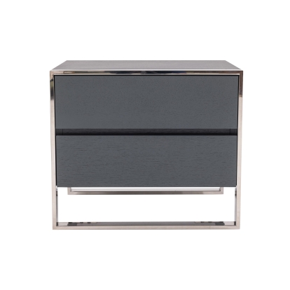 Modrest Jolene Modern Grey Nightstand Grey Nightstand 77949 VGBBMC1710NS-GRY-NS
