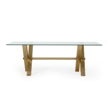 Modrest Dandy Modern Golden & Glass Dining Table Gold Dining Table 78098 VGGMDT-1305-DT