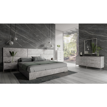 Nova Domus Marbella Italian Modern Grey Bed Set Grey Bedroom Set 78178|78179 VGACMARBELLA-SET-GRY