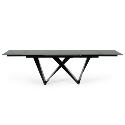 Modrest Fritz Modern Black Extendable Ceramic Dining Table Black Dining Table 78198 VGNSGD8767-BLK-DT