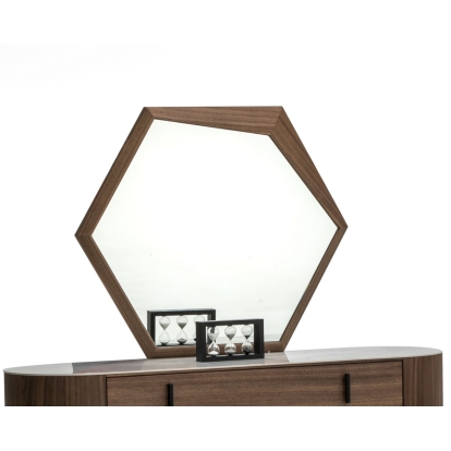 Modrest Chelton Modern Walnut Mirror Walnut Mirror 78526 VGHB11G-WAL-MIR