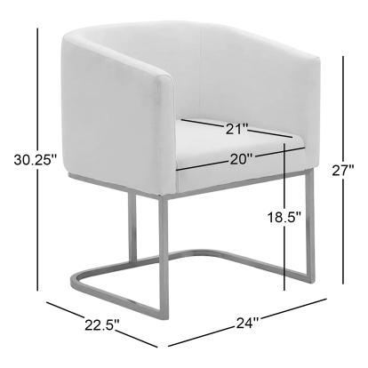 LA Furniture Yukon Modern Medium Grey Fabric & Antique Brass Dining Chair VGVCB8362-MGRYX-DC Contemporary Style by Vig Furnitrue Number 78415 Catch Home Goods