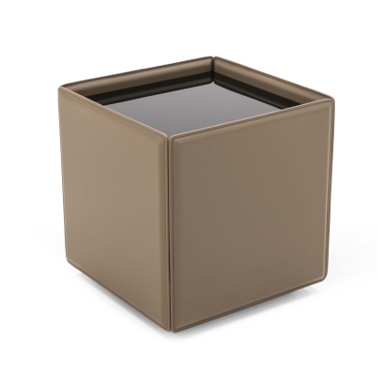 Modrest Vargas Modern Beige Leatherette End Table Beige End Table 78461 VGWCE320B-BEI-ET