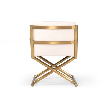 Modrest Haxtun Modern Cream Sherpa Accent Chair White Lounge Chair 78504 VGMFMC-4210-WHT-CH