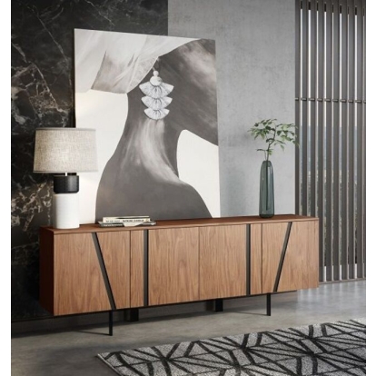 Modrest Mario Modern Walnut Veneer Buffet Walnut Buffet 78520 VGBBMK1802SB-WAL-BUFX
