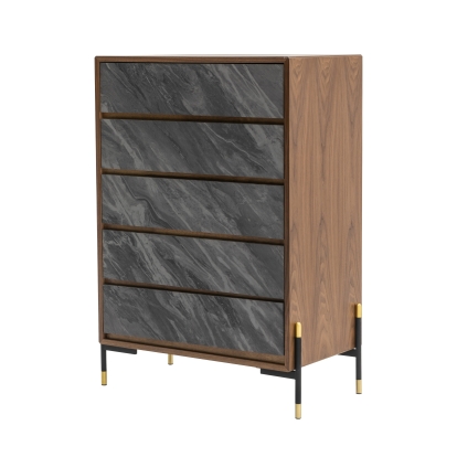 Nova Domus Metcalf Mid-Century Walnut & Grey Chest Brown Chest 78677 VGMAQT-S831-BR-120-WAL-CHEST