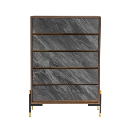 Nova Domus Metcalf Mid-Century Walnut & Grey Chest Brown Chest 78677 VGMAQT-S831-BR-120-WAL-CHEST