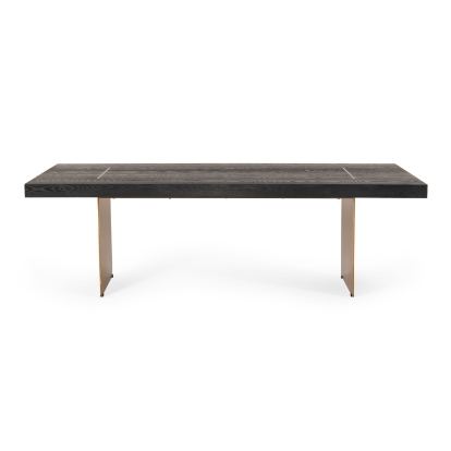 Modrest Perret Large Glam Black Ash + Brushed Brass Dining Table Black Dining Table 78779 VGGMDT-1330D-LRG-BLK-DT