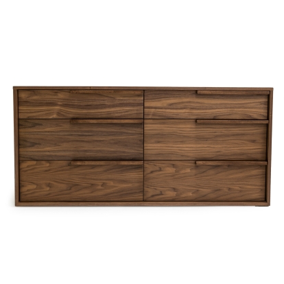 Modrest Amberlie Modern Walnut Dresser Brown Dresser 78843 VGMABR-96-WAL-DRS