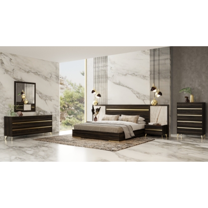 Nova Domus Velondra Modern Eucalypto + Marble Chest Brown Chest 78914 VGACVELONDRA-CHEST