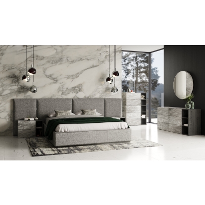 Nova Domus Maranello Modern Grey Bed Set Grey Bedroom Set 79001|79002 VGMABR-121-GRY-BED-SET