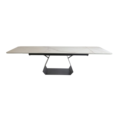 Modrest Howell Modern White Ceramic Extendable Dining Table White Dining Table 79047 VGYFDT8895-WHT-DT