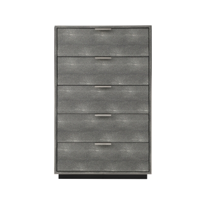 Modrest Dynasty Modern Shagreen Chest Grey Chest 79096 VGVCJ2108-5H-GRY-CHEST