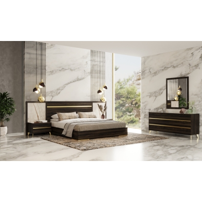 LA Furniture Velondra Modern Eucalypto + Marble Bedroom Set VGACVELONDRA-BED-SET Contemporary Style by Vig Furnitrue Number 79411|79412 Catch Home Goods