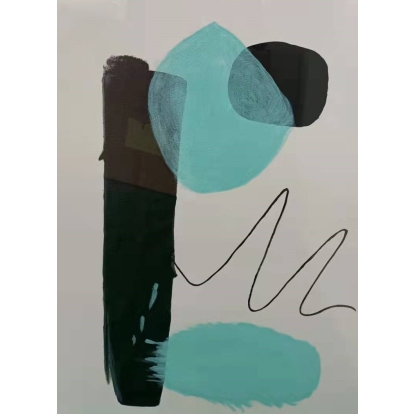 Modrest 19016 Modern Abstract Framed Acrylic Painting  Multi-Toned Painting 79497 VGSH-VIG19016