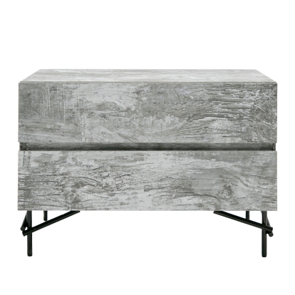 Nova Domus Aria Italian Modern Multi Grey with texture Nightstand Gray/Grey Nightstand 79612 VGAC-ARIA-NS