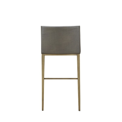 Modrest Fairview Contemporary Grey + Brass Bar Stool Grey Bar Stool 79755 VGGA-6947CH-B-GRY-BS