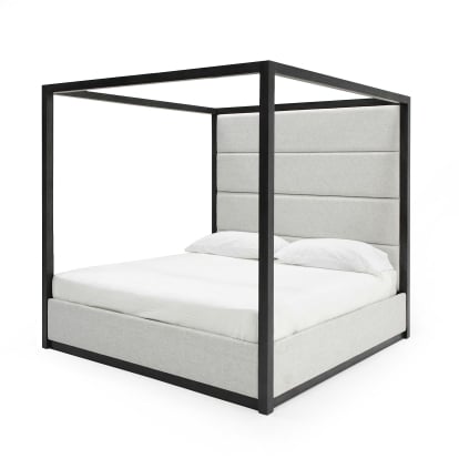 LA Furniture Manhattan Contemporary Canopy Grey Bed -queen VGMA-BR-127-BED-queen Contemporary Style by Vig Furnitrue Number 81407 Catch Home Goods