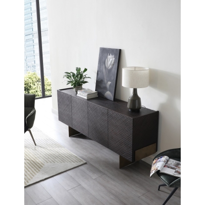 Modrest Gerald- Modern Brown Ash and Antique Cooper Buffet Brown Buffet 79793 VGVC-G2206-BRN