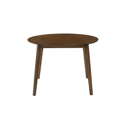 Modrest Castillo Modern Walnut Round Dining Table Walnut Dining Table 79798 VGMA-MIT-5303-RND