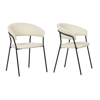Modrest Marlynn Modern White Dining Chair Set of 2 White Dining Chair 79818Z VGFH-0129571-WB-DC